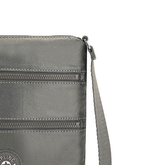 Torby Mini Kipling Keiko Metallic Crossbody Szare | PL 1883DF